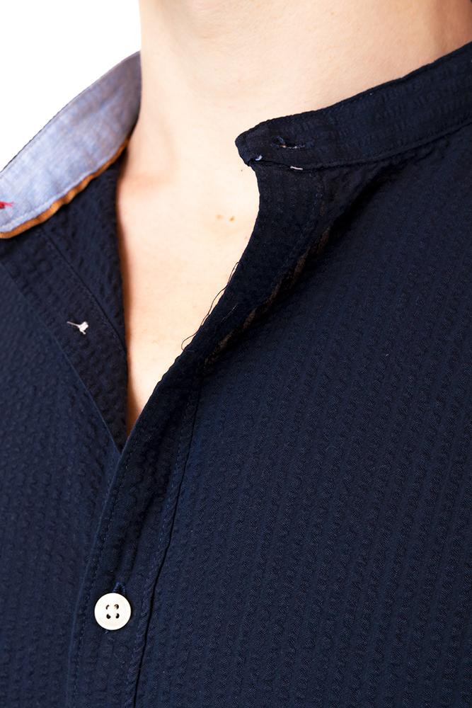 MAGLIA CAMICIA UOMO  BLU