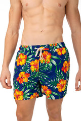 BOXER MOLLA UOMO  BLU PRINTED IBISCUSBLU ROY ROGER'S 