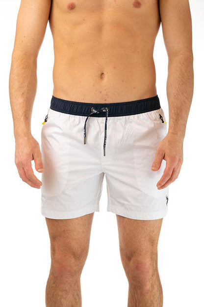 BOXER Uomo US POLO con elastico  CORTO Bianco