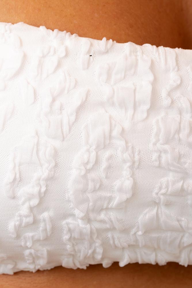 BIKINI Donna FISICO FASCIA  slip con fiocchi Bianco