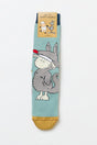 CALZINI DONNA AZZURRO 6720 LUPO HAPPY PEOPLE 