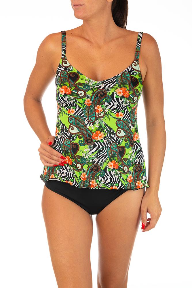 INTERO TANKINI DONNA  VERDE AMBRA JUNGLE OLYMARE 