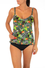 INTERO TANKINI DONNA  VERDE AMBRA JUNGLE OLYMARE 