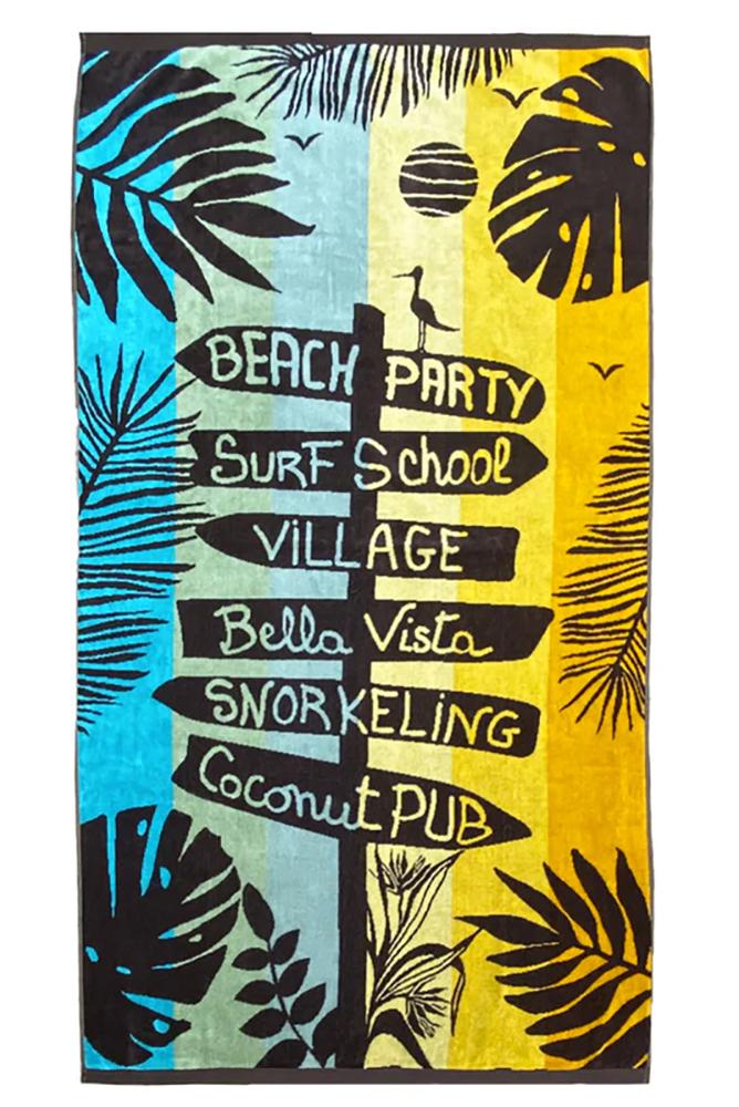 TELO MARE SPUGNA UNISEX  VERDE FLORIDA VACANCES COMPTOIR DE LA PLAGE 