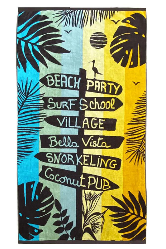 TELO MARE SPUGNA UNISEX  VERDE FLORIDA VACANCES COMPTOIR DE LA PLAGE 