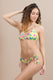 BIKINI Donna MISS BIKINI MONOSPALLA  slip con fiocchi Fantasia giallo/verde