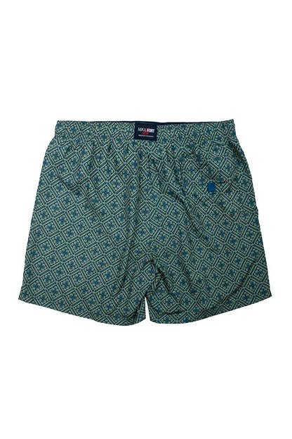 BOXER Uomo MAXFORT con elastico  CORTO Blu/beige
