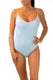 INTERO Donna FISICO Imbottito  slip brasiliana Celeste