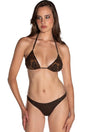 BIKINI TRIANGOLO DONNA  MARRONE PF066SG 009 PIN UP 