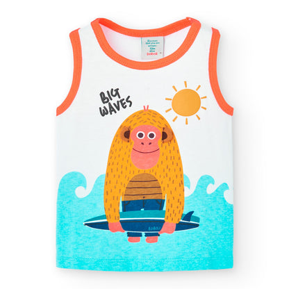 MAGLIA Bambino BOBOLI CANOTTA   Azzurro