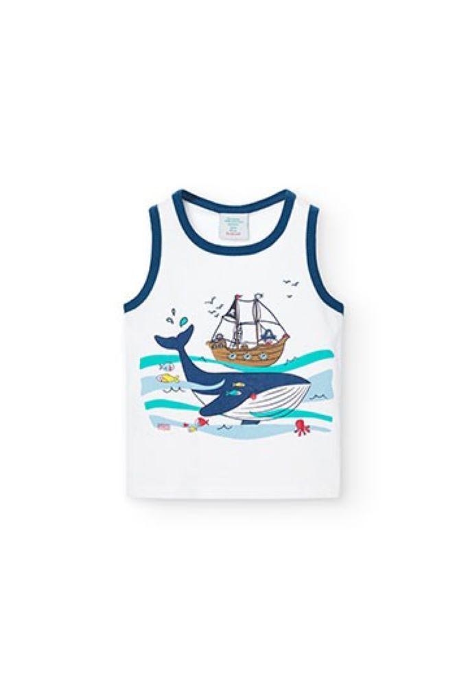 MAGLIA BAMBINO  BIANCO 818007 1100 BOBOLI 