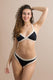 BIKINI Donna RAGGIANTI FASCIA  slip regolare Nero/beige