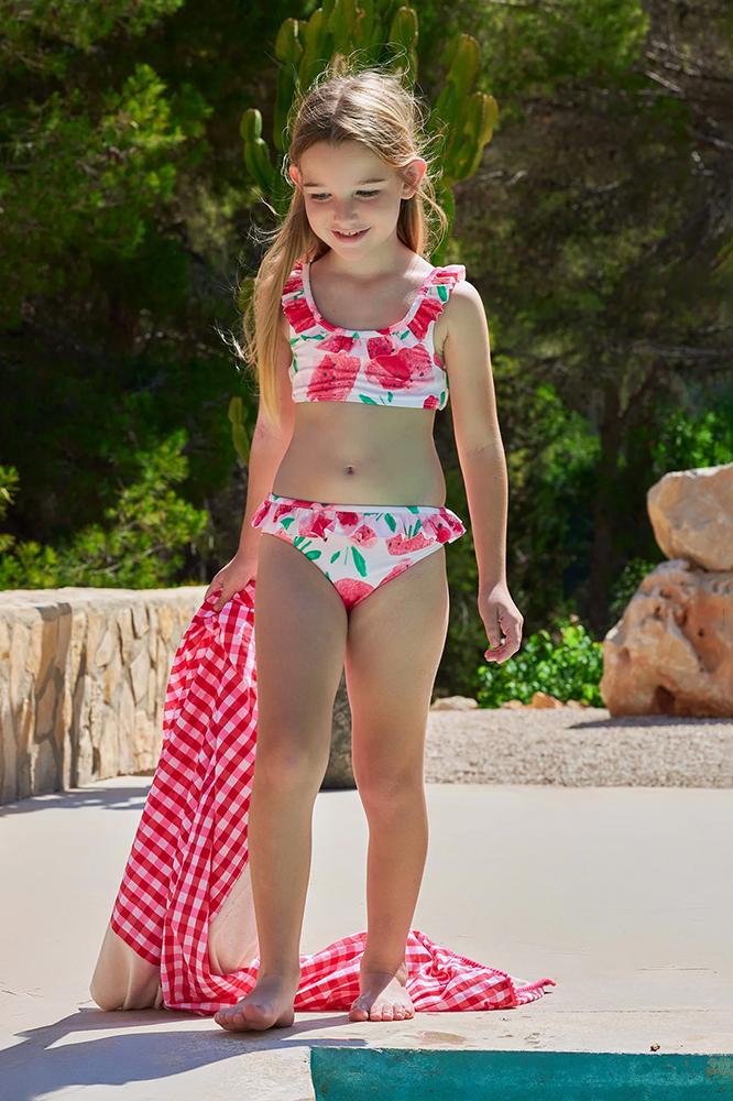 BIKINI BAMBINA  ROSSO 4043 FRAGOLA TUTTO PICCOLO 