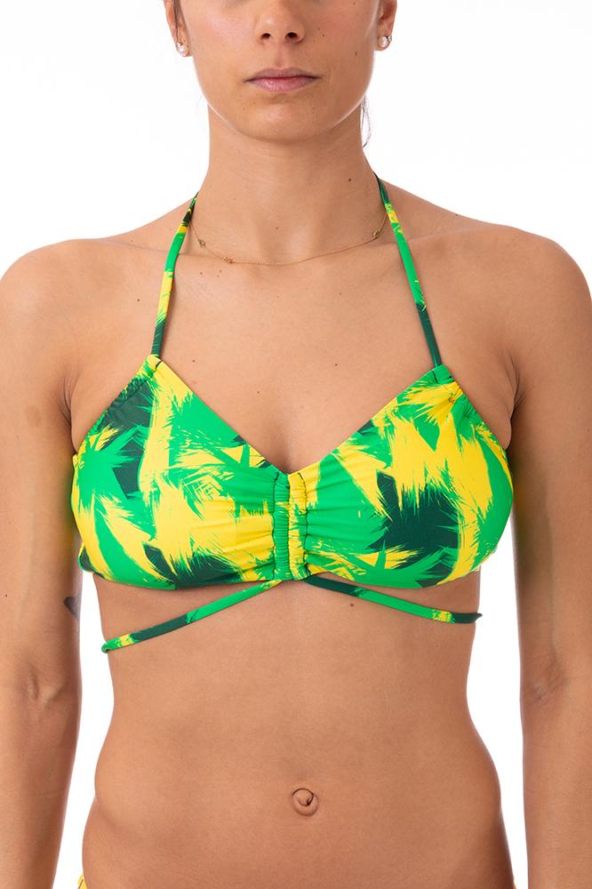 MIX REGGISENO BRASSIERE DONNA  VERDE/GIALLO GEMMAFAN BRASILE BE BEACH 