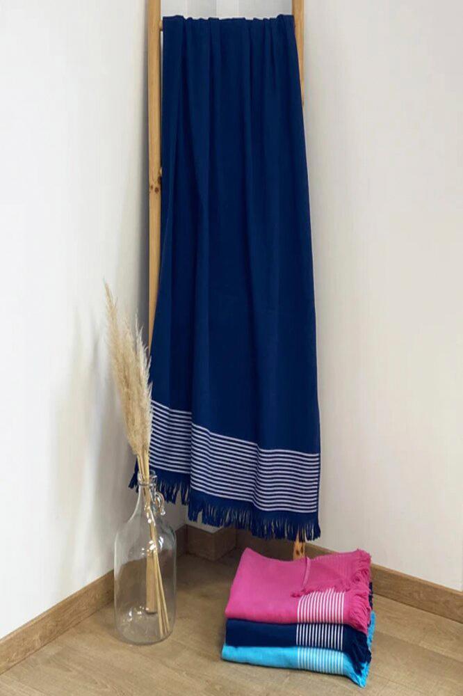 TELO MARE SPUGNA UNISEX  BLU