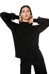 MAGLIA DONNA NERA BC50 NERO VERDISSIMA 