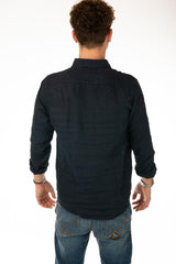 MAGLIA CAMICIA UOMO  BLU