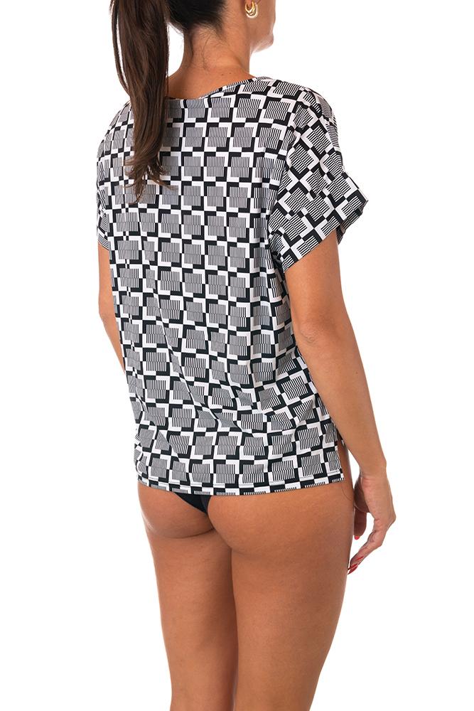 MAGLIA DONNA  NERO/BIANCO 125227 NERO Isabelle 