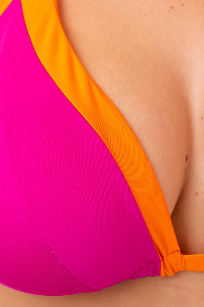 BIKINI TRIANGOLO DONNA  FUCSIA H128-SL05 D1373 BERNE' MABEL 