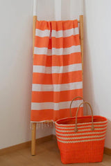 TELO MARE COTONE UNISEX  ARANCIO TRANSAT ORANGE COMPTOIR DE LA PLAGE 