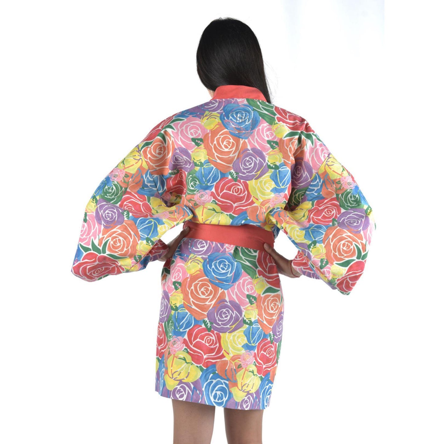 ACCAPPATOIO DONNA  ROSSO KIMONO ROSE VIBES 