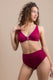 BIKINI Donna LUISA MARIA LUGLI FERRETTO Coppa C slip Alto Marsala/lilla