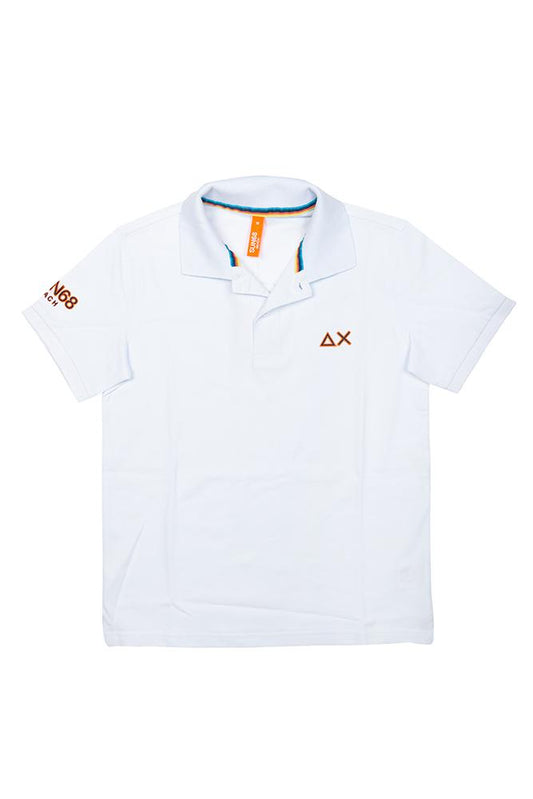 MAGLIA POLO BAMBINO  BIANCO CPA34340 01 SUN 68 