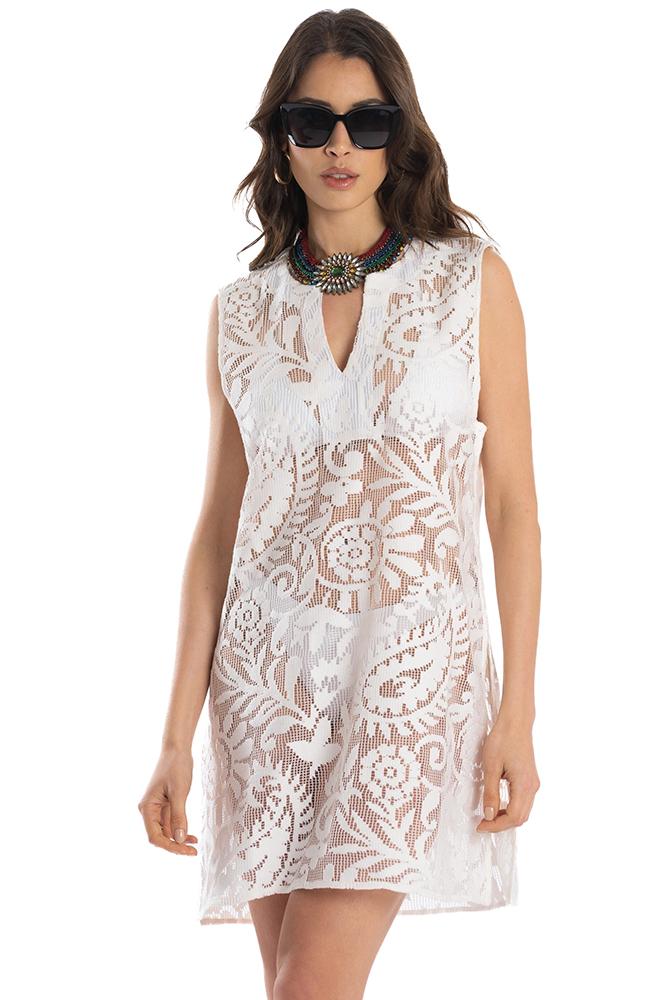 ABITO DONNA  BIANCO PF162A 001 PIN UP 