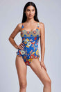 INTERO Donna VACANZE ITALIANE Imbottito  slip brasiliana Blu