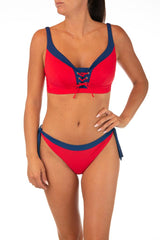BIKINI BRASSIERE COPPA DD ROSSO/BLU B122 80 51 BERNE' MABEL 