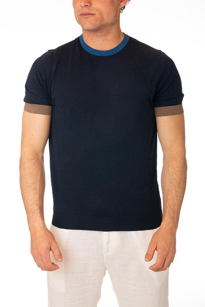 MAGLIA T-SHIRT UOMO  BLU 24104 46 BLU FERRANTE 