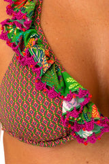 BIKINI TRIANGOLO DONNA  VERDE D15 D05 13 VERDE LAETITIA BEACHWEAR 