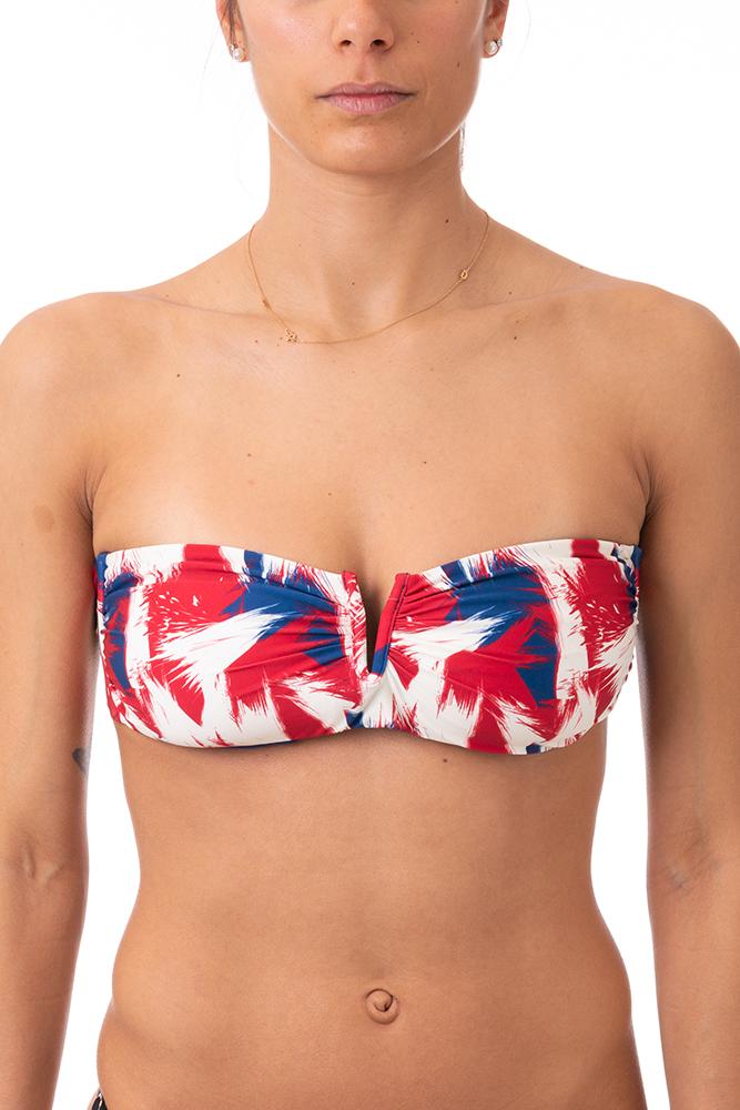 MIX REGGISENO FASCIA DONNA  ROSSO/BLU/AVORIO ADELEFAN CILE BE BEACH 