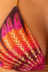 BIKINI TRIANGOLO DONNA  FUCSIA PE030SG 009 PIN UP 