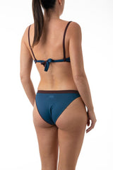 BIKINI BRASSIERE DONNA  BLU FR18BB FS05BB BLU/CIOCCOLATO FISICO 