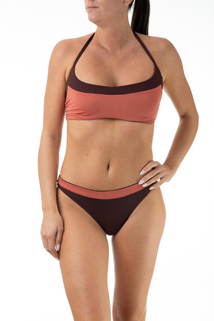 BIKINI BRASSIERE DONNA  MARRONE FR18BB FS05BB CIOCCOCANNELLA FISICO 