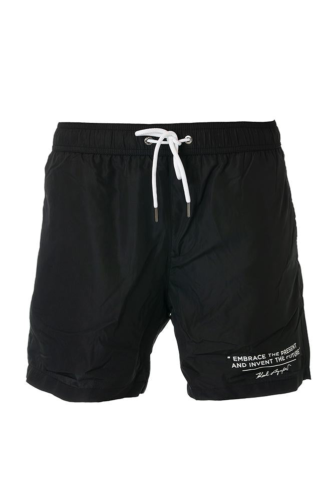BOXER Uomo KARL LAGERFELD con elastico  LUNGO Nero