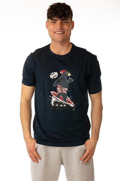 MAGLIA T-SHIRT UOMO  BLU BM249 BLU BEAR SURFBOARDS 