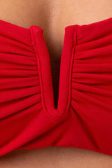 MIX REGGISENO FASCIA DONNA  ROSSO SCURO ADELE REDV BE BEACH 