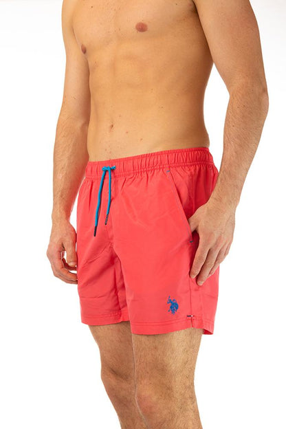BOXER Uomo US POLO con elastico  CORTO Corallo