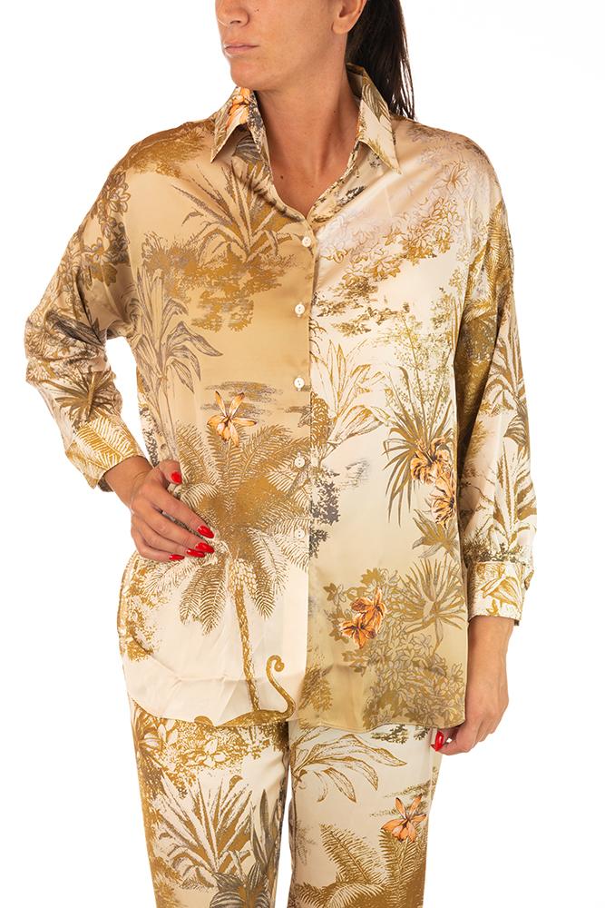 MAGLIA CAMICIA DONNA  GIALLA