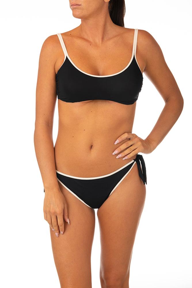 BIKINI BRASSIERE DONNA  NERO/PANNA