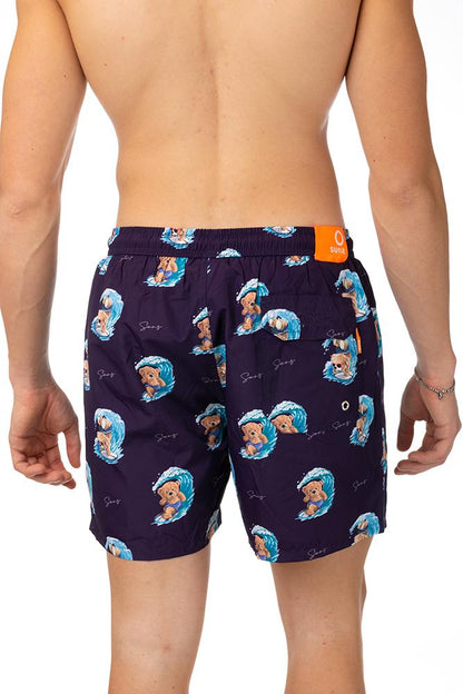 BOXER Uomo SUNS con elastico  CORTO Blu