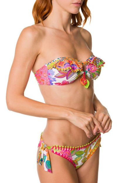 BIKINI FASCIA DONNA  BIANCO C12 C02 10 BIANCO LAETITIA BEACHWEAR 