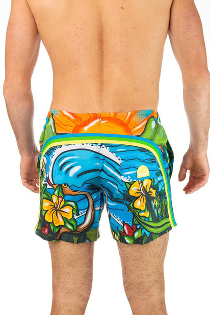 BOXER MOLLA UOMO  AZZURRO M504 A514D SUNDEK 