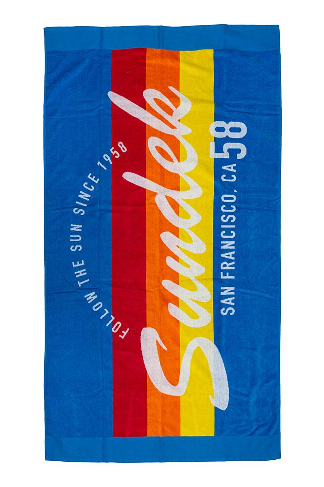 TELO MARE UNISEX SUNDEK SPUGNA   Azzurro