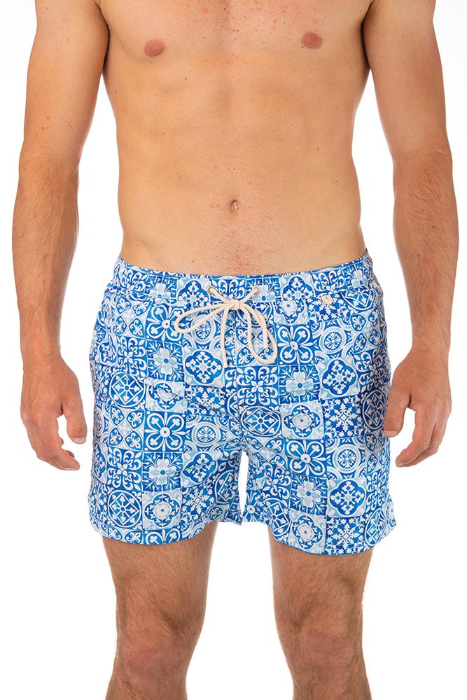 BOXER MOLLA UOMO  AZZURRO RIVIERA MAIOLICA ROY ROGER'S 