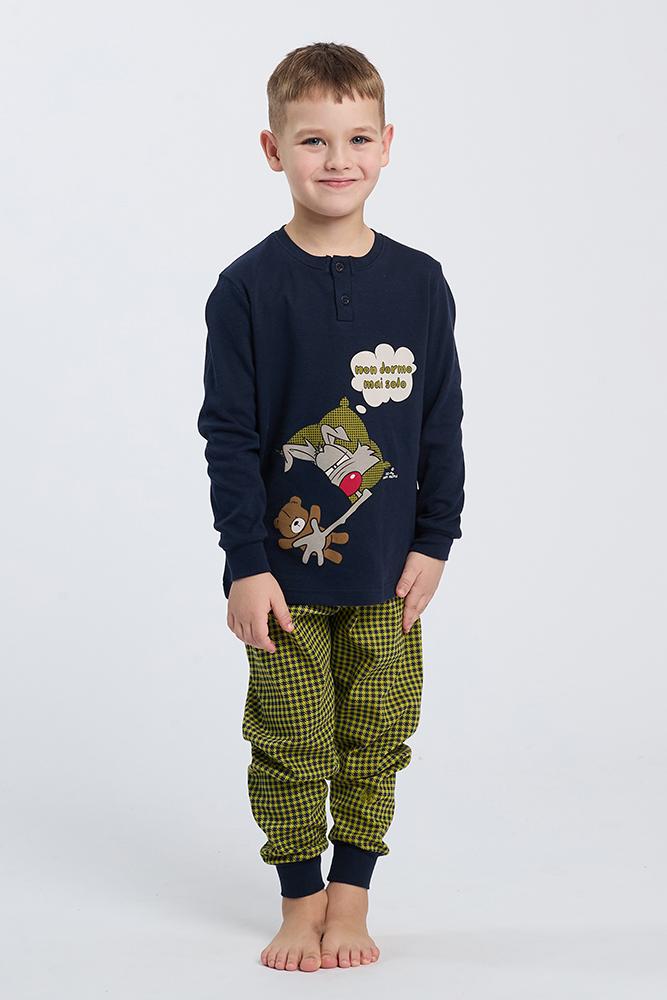 PIGIAMA BAMBINO BLU/VERDE 6816 SOLO HAPPY PEOPLE 
