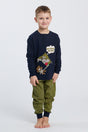 PIGIAMA BAMBINO BLU/VERDE 6816 SOLO HAPPY PEOPLE 