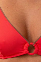 BIKINI FERRETTO COPPA C ROSSO A2531CP PAPAVERO LUISA MARIA LUGLI 